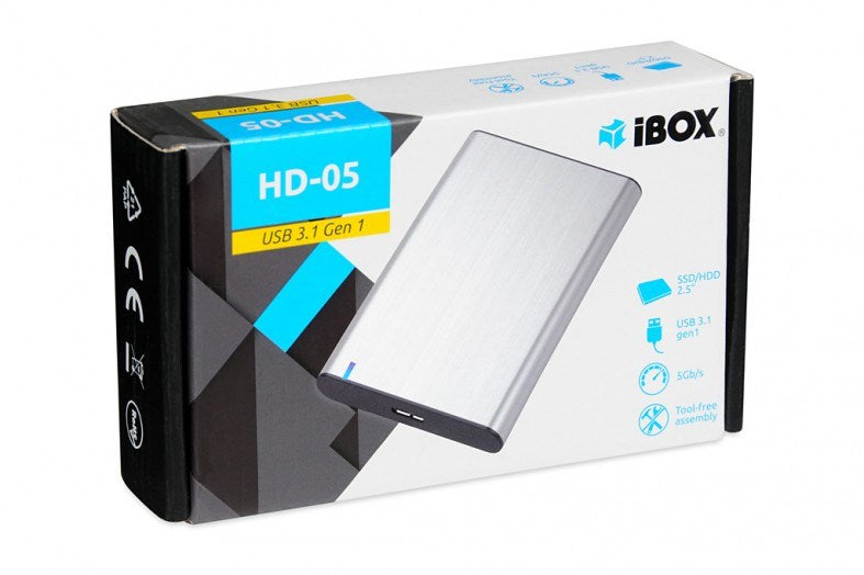 iBox HD-05 HDD/SSD enclosure Grey 2.5"