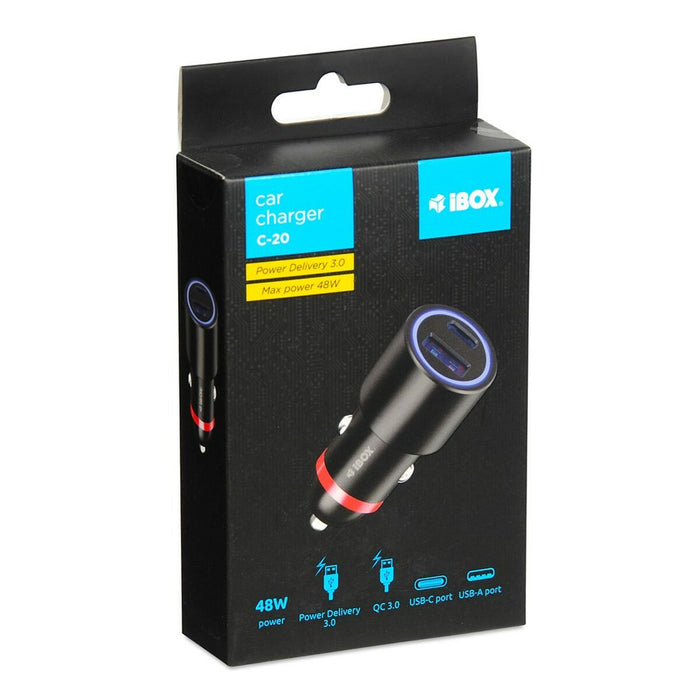 Car Charger Ibox ICC20 Black 60 W