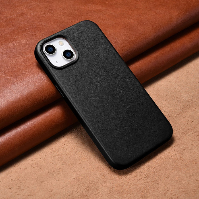 iCarer Case Leather cover for iPhone 14 black (WMI14220705-BK) (MagSafe compatible) - Cell phone cases
