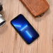 iCarer Leather Oil Wax case covered with natural leather for iPhone 14 Pro brown (WMI14220718-TN) - Cell phone cases