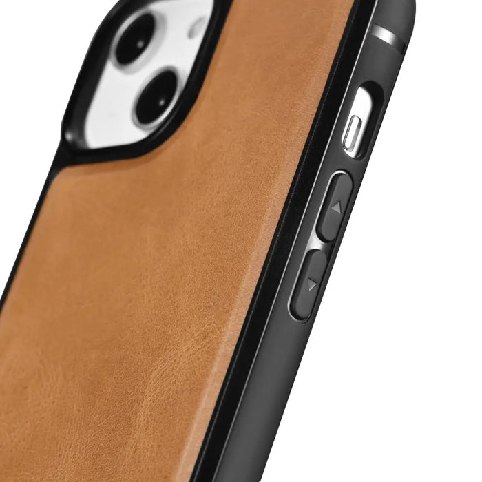 iCarer Leather Oil Wax case for iPhone 14 Pro Max leather cover brown (WMI14220720-TN) - Cell phone cases