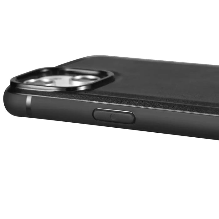 iCarer Leather Oil Wax Genuine Leather Case for iPhone 14 (MagSafe Compatible) Black (WMI14220717-BK) - Cell phone