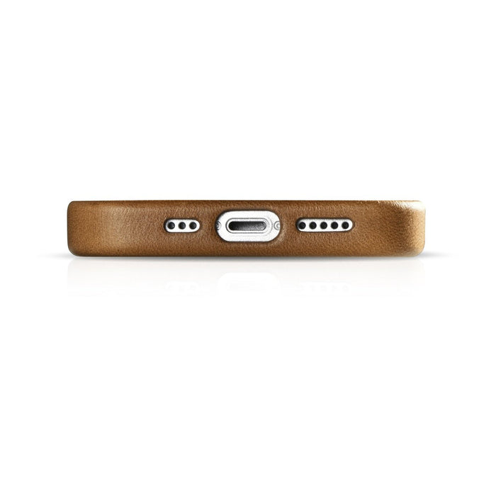 iCarer Oil Wax Premium Leather Case magnetic leather iPhone 14 case with MagSafe brown (WMI14220701-TN) - Cell phone