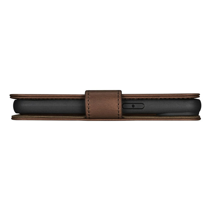 iCarer Oil Wax Wallet Case 2in1 Cover iPhone 14 Pro Anti-RFID Leather Flip Case Brown (WMI14220722-BN) - Cell phone