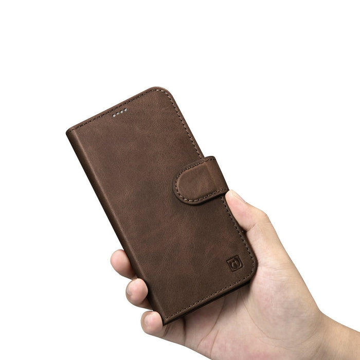 iCarer Oil Wax Wallet Case 2in1 Cover iPhone 14 Pro Max Leather Flip Cover Anti-RFID brown (WMI14220724-BN) - Cell