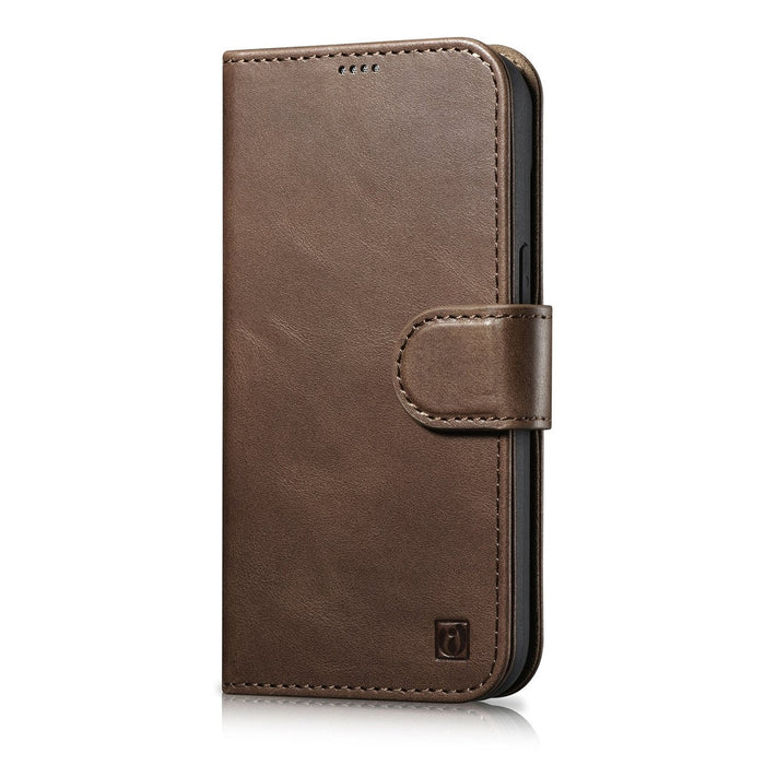 iCarer Oil Wax Wallet Case 2in1 Case iPhone 14 Leather Flip Cover Anti-RFID Brown (WMI14220721-BN) - Cell phone cases