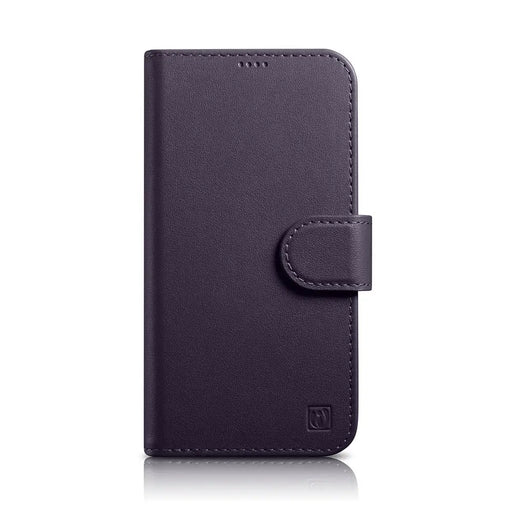 iCarer Wallet Case 2in1 Cover iPhone 14 Pro Max Anti-RFID Leather Flip Case Dark Purple (WMI14220728-DP) - Cell phone