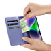 iCarer Wallet Case 2in1 Case iPhone 14 Leather Flip Cover Anti-RFID Light Purple (WMI14220725-LP) - Cell phone cases