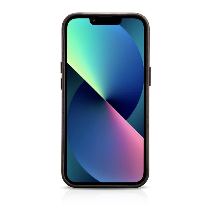 iCarer Oil Wax Premium Leather Case magnetic leather case iPhone 14 with MagSafe brown (WMI14220701-BN)