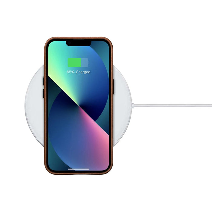 iCarer Oil Wax Premium Leather Case iPhone 14 Plus Magnetic Leather Case with MagSafe Brown (WMI14220703-RB)