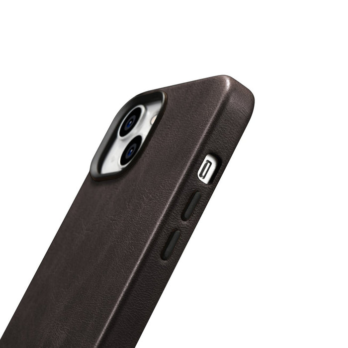 iCarer Oil Wax Premium Leather Case iPhone 14 Plus Magnetic Leather Case with MagSafe Brown (WMI14220703-BN)