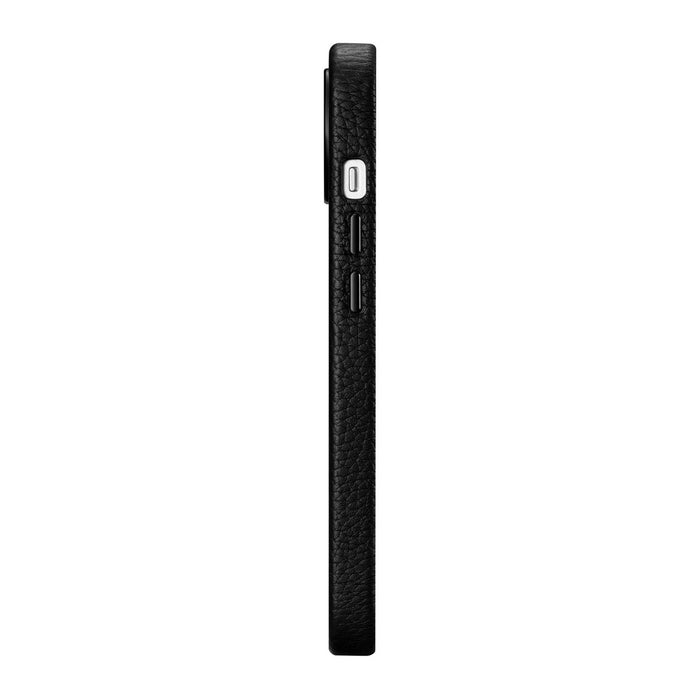 iCarer Litchi Premium Leather Case iPhone 14 Plus Magnetic Leather Case with MagSafe Black (WMI14220711-BK)