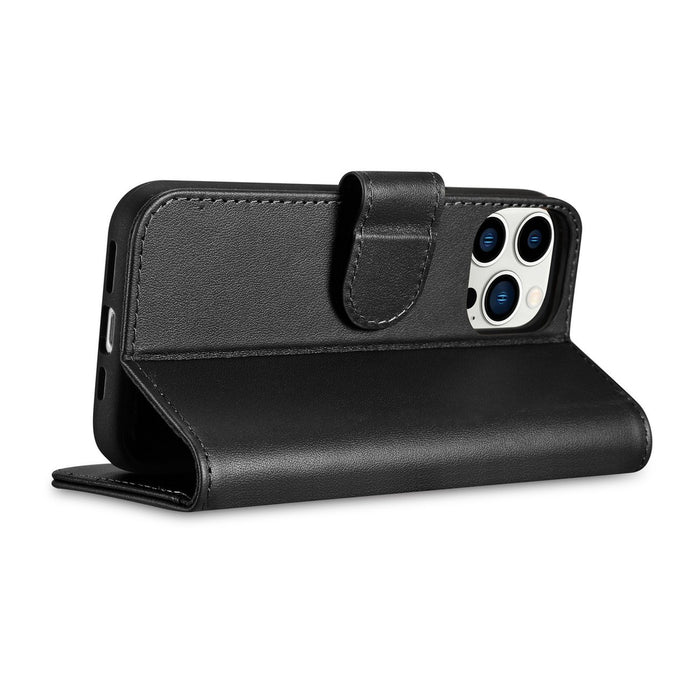 iCarer Wallet Case 2in1 Cover iPhone 14 Pro Leather Flip Cover Anti-RFID black (WMI14220726-BK)