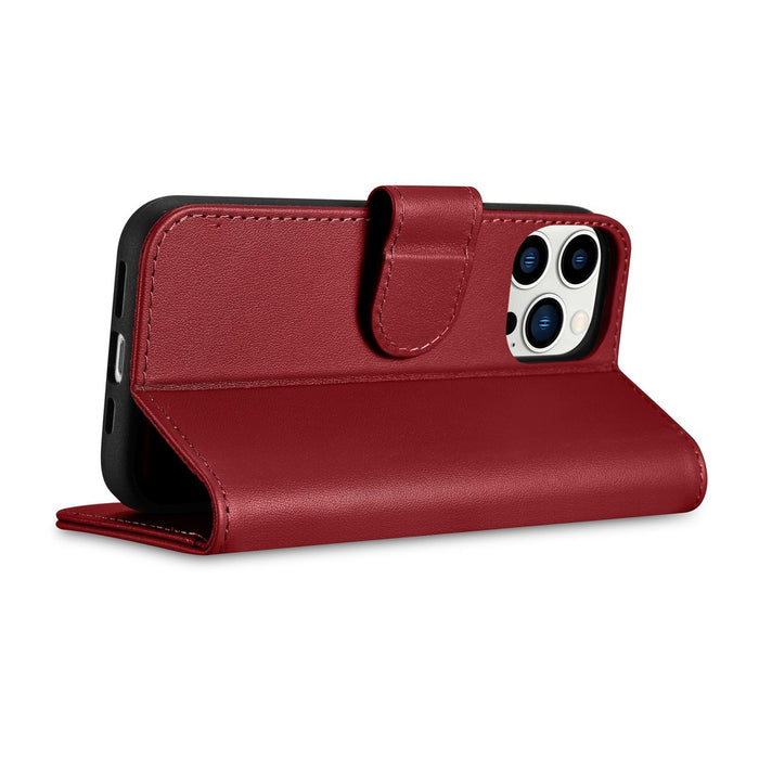 iCarer Wallet Case 2in1 iPhone 14 Pro Leather Flip Case Anti-RFID red (WMI14220726-RD)