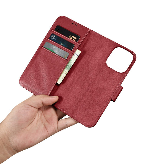 iCarer Wallet Case 2in1 iPhone 14 Pro Leather Flip Case Anti-RFID red (WMI14220726-RD)