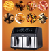 IDEAL Fat-free fryer double horizontal 9L 8 functions - including food drying - FryersAGD-FRY<<<Home Appliance