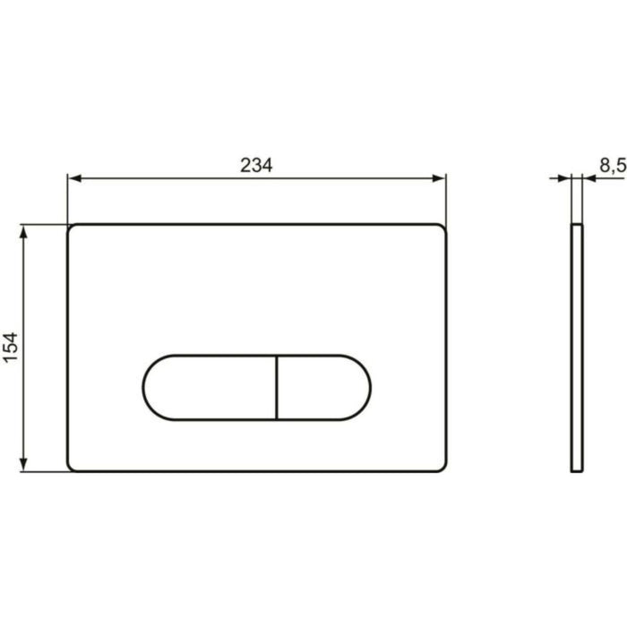 DOUBLE PNEUMATIC BUTTON CHROME R0116AA IS