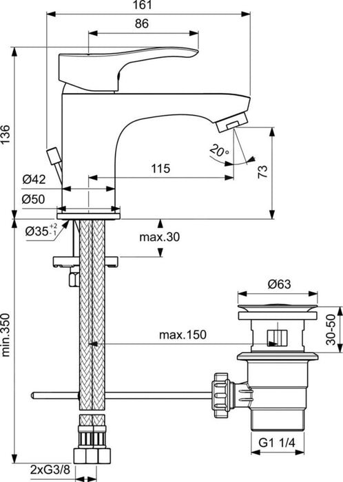 OGLIO IS STANDING BASIN MIXER