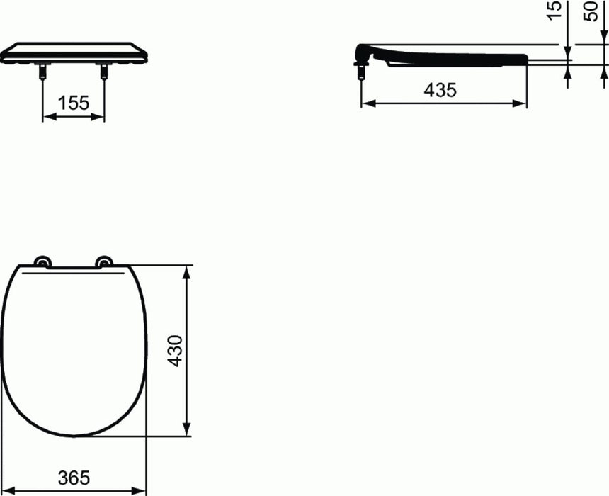 TOILET SEAT CONNECT WHITE