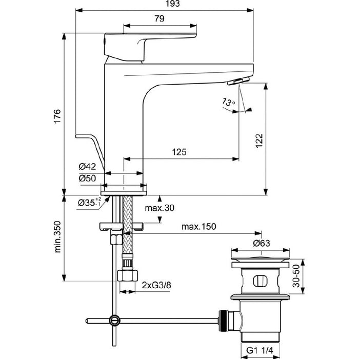 MIXER IDEALSTANDARD CERAFINE
