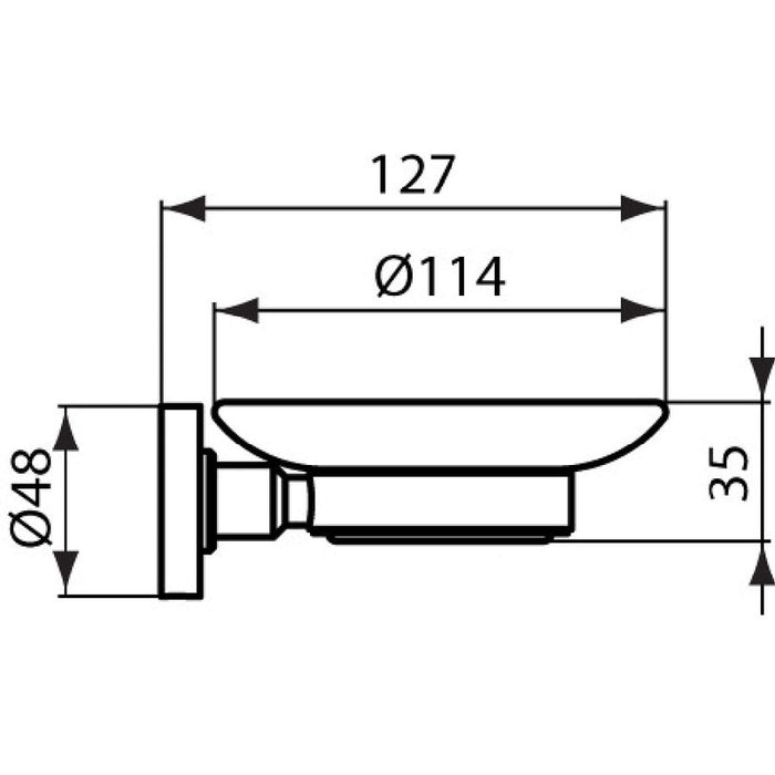 GLASS BATHROOM SOAP DISH IDEALSTANDARD IOM