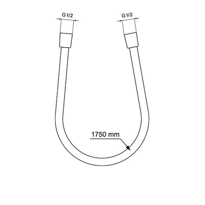 SHOWER HOSE MATTE BLACK IDEALSTANDARD BE175XG