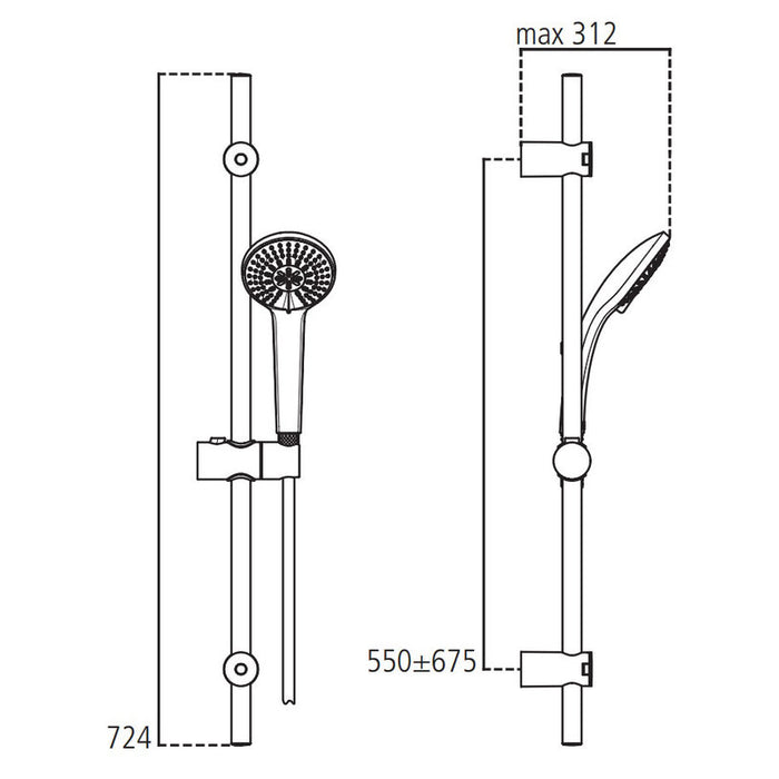 SHOWER SET IDEALSTANDARD IDEALRAIN B9508AA