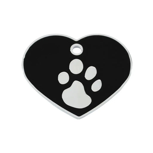 Identification plate for collar Imarc Heart Black Silver - Домашни Животни<<<Дом Градина<<<BigBuy&&&Пътуване и