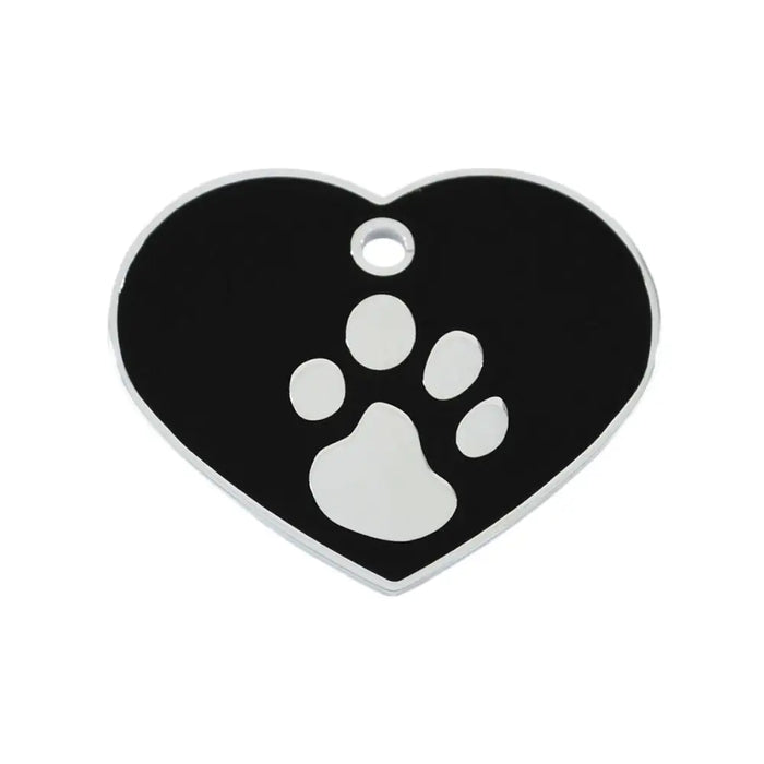 Identification plate for collar Imarc Heart Black Silver - Домашни Животни<<<Дом Градина<<<BigBuy&&&Пътуване и