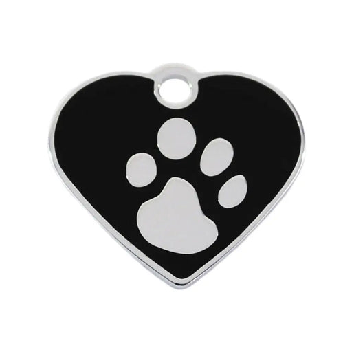 Identification plate for collar Imarc Heart Black Silver - Домашни Животни<<<Дом Градина<<<BigBuy&&&Пътуване и