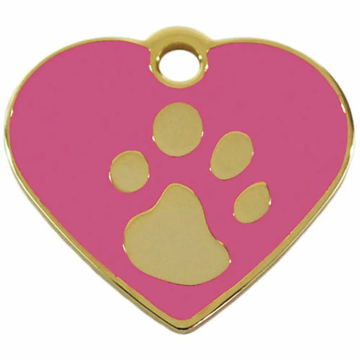 Identification plate for collar Imarc Heart Pink Golden - Домашни Животни<<<Дом Градина<<<BigBuy&&&Пътуване и