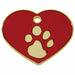 Identification plate for collar Imarc Heart Red Golden - Домашни Животни<<<Дом Градина<<<BigBuy&&&Пътуване и