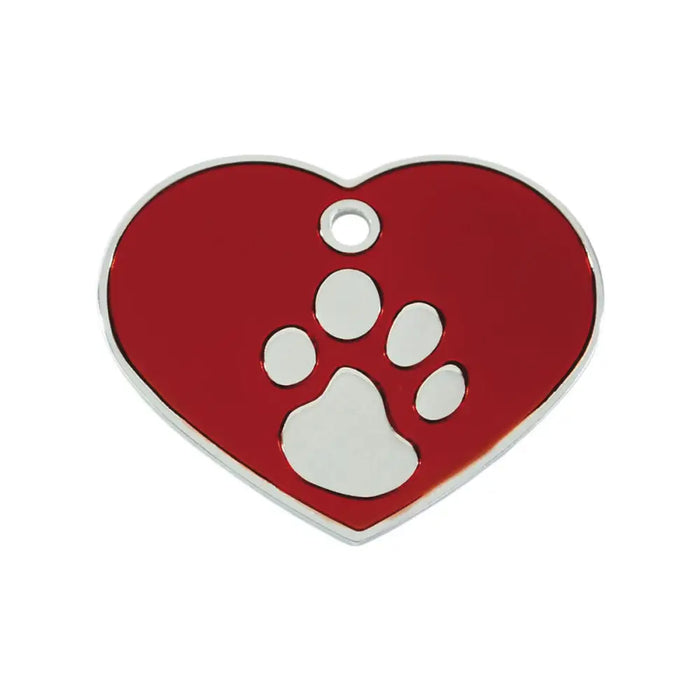 Identification plate for collar Imarc Heart Red Silver - Домашни Животни<<<Дом Градина<<<BigBuy&&&Пътуване и