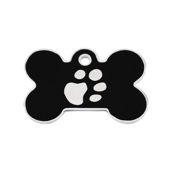 Identification plate Imarc Bone Black Silver - Домашни Животни<<<Дом Градина<<<BigBuy&&&Пътуване и разходки<<<Домашни