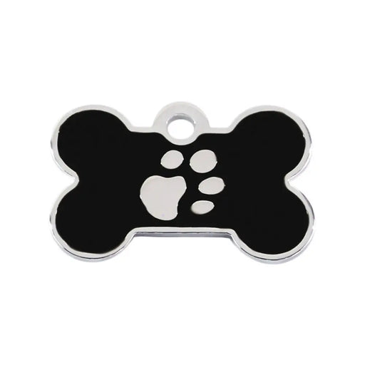 Identification plate Imarc Bone Black Silver - Домашни Животни<<<Дом Градина<<<BigBuy&&&Пътуване и разходки<<<Домашни