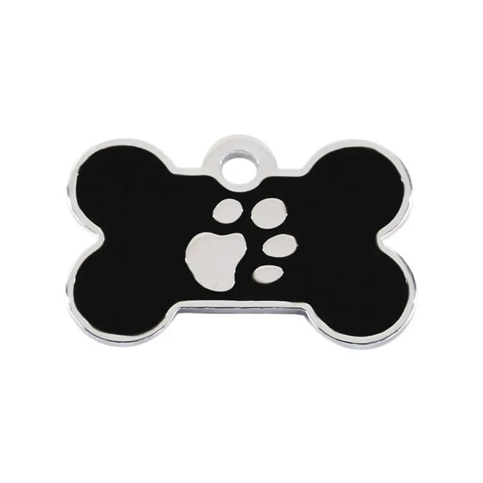 Identification plate Imarc Bone Black Silver - Домашни Животни<<<Дом Градина<<<BigBuy&&&Пътуване и разходки<<<Домашни