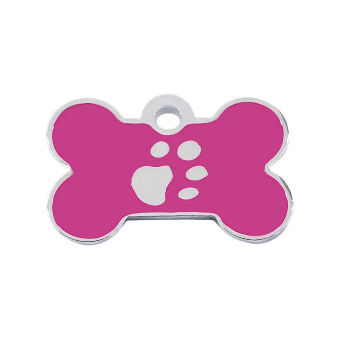 Identification plate Imarc Bone Pink Silver - Домашни Животни<<<Дом Градина<<<BigBuy&&&Пътуване и разходки<<<Домашни