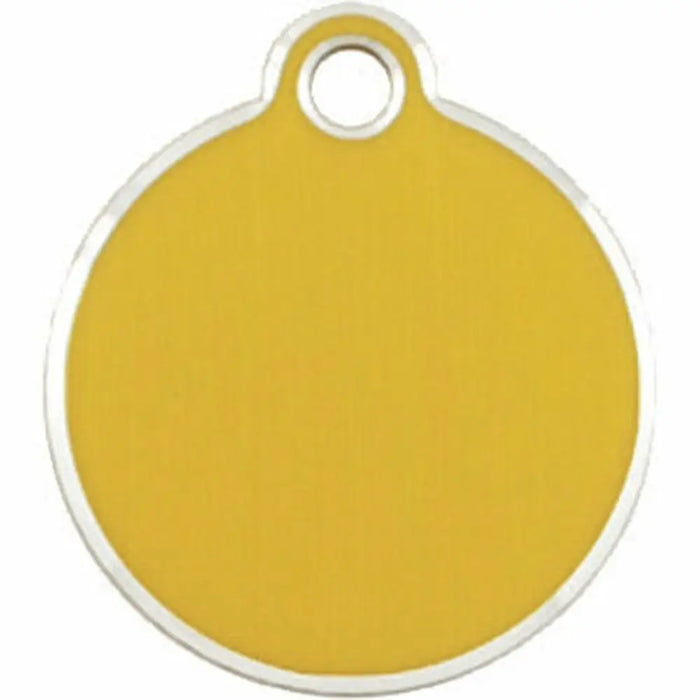 Identification plate Imarc Circle Yellow Golden - Домашни Животни<<<Дом Градина<<<BigBuy&&&Пътуване и