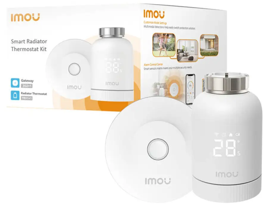 IMOU KIT-TRV1-EU-2 ZigBee thermostatic head kit with 6 adapters and gateway