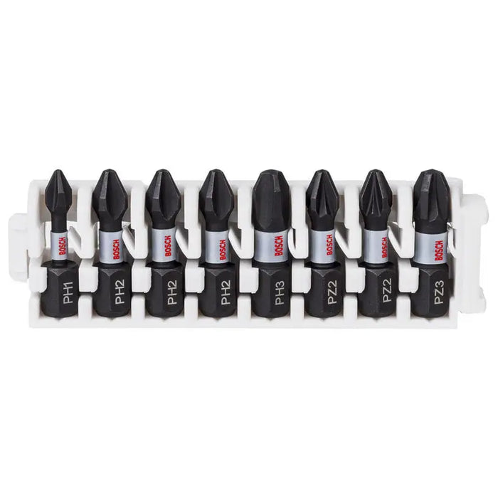 IMPACT BITS PH/PZ 8 COUNT 25 MM BOSCH IMPACT CONTROL - Битове и накрайници<<<Консумативи за