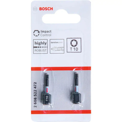 IMPACT BITS T10 2 NUMBER 25 MM BOSCH IMPACT CONTROL - Битове и накрайници<<<Консумативи за