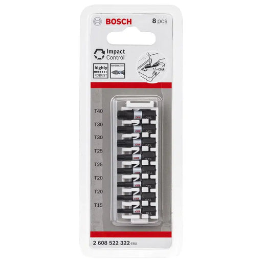 IMPACT BITS T15-T40 8 COUNT 25 MM BOSCH IMPACT CONTROL - Битове и накрайници<<<Консумативи за