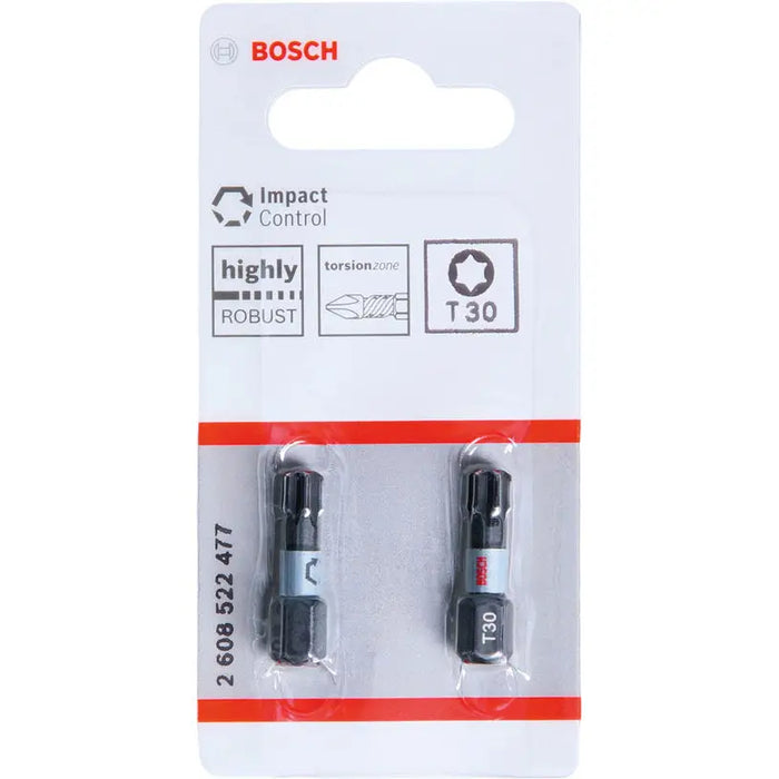 IMPACT BITS T30 2 NUMBER 25 MM BOSCH IMPACT CONTROL - Битове и накрайници<<<Консумативи за