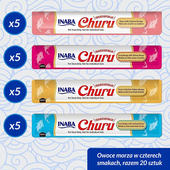 INABA Churu Variety box Seafood - cat treats - 20 x 14g