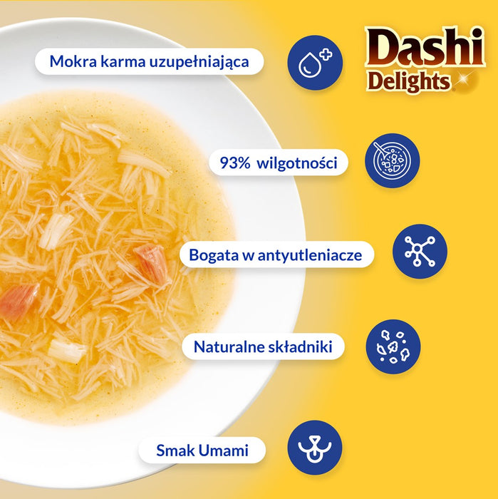 INABA CAT Dashi Delights Silky Broth Chicken with Tuna & Scallop - cat treat - 40g