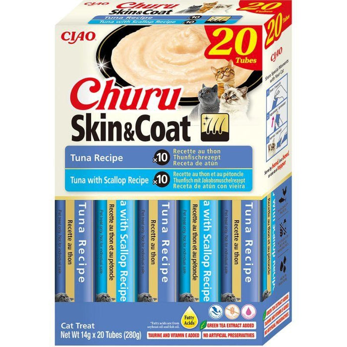 INABA Churu Skin&Coat Tuna recipe - cat treats - 20x14g