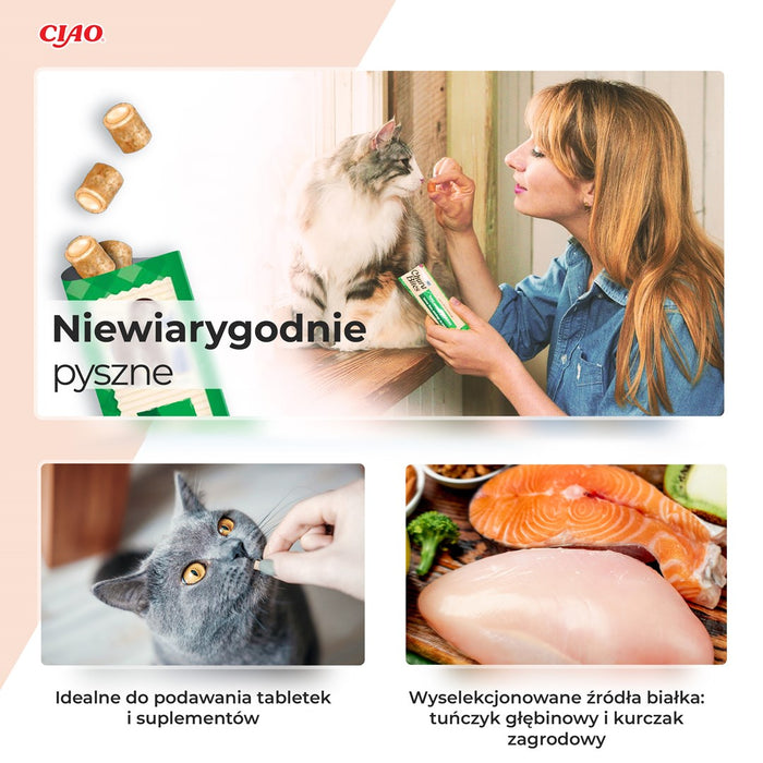 INABA Churu Bites Chicken with tuna and scallops - cat treats - 3x10 g