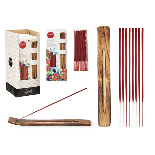 Incense set Acorde Red fruits (12 Units) - Почистване Прахосмукачки И Гладене<<<Дом Градина<<<BigBuy&&&Ароматизатори за