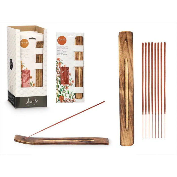 Incense set Acorde Sandalwood (12 Units) - Почистване Прахосмукачки И Гладене<<<Дом Градина<<<BigBuy&&&Ароматизатори за