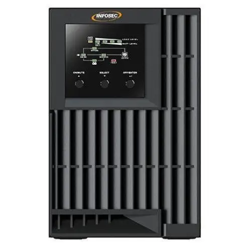 Infosec E4 Value 1000 uninterruptible power supply (UPS) Double-conversion (Online) 1 kVA 3 AC outlet(s)